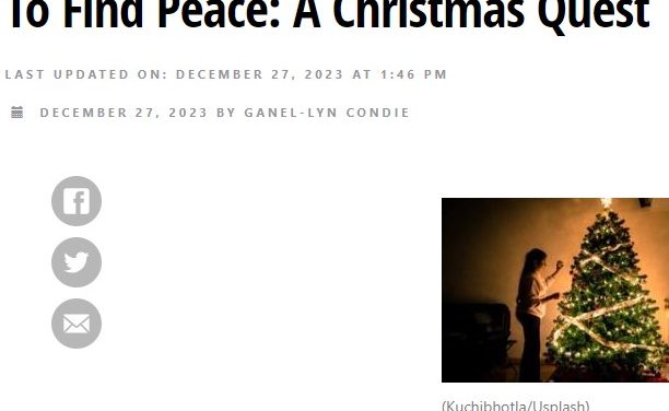 To Find Peace: A Christmas Quest Patheos