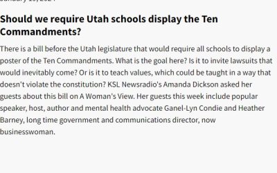 A Woman’s View: Should we require Utah schools display the Ten Commandments?