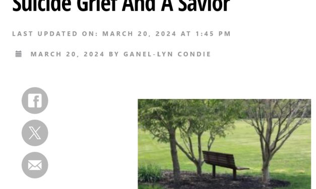 Suicide Grief and A Savior: Patheos Blog